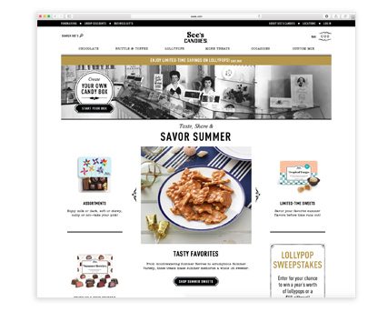 See's Candies online shop storefront
