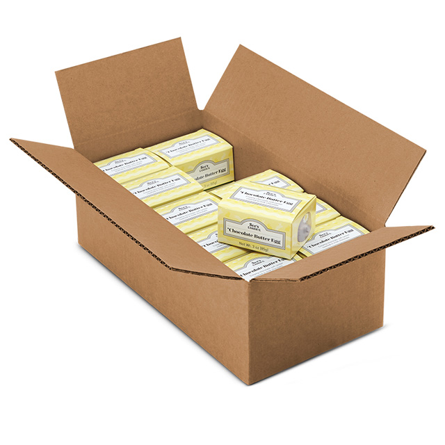 1 Carton (20 boxes) of 3 oz Chocolate Butter Egg